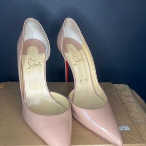 Christian Louboutin Tan Red Stiletto Heels